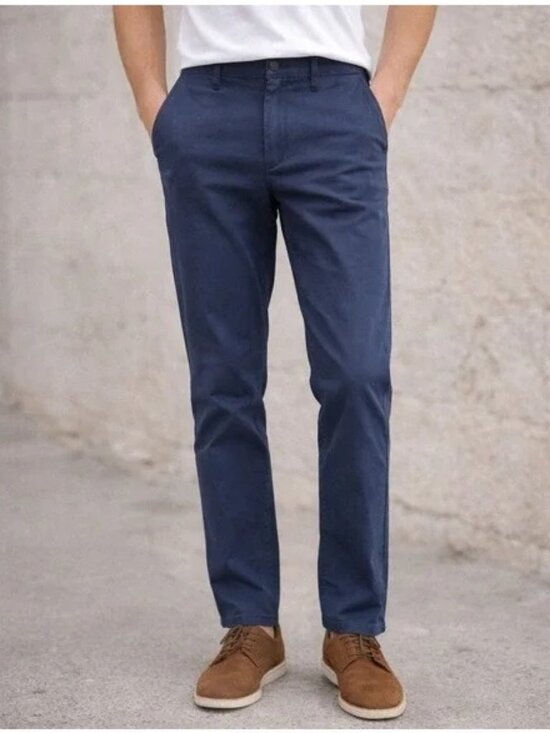 Banana Republic Other - Banana Republic Aiden Slim Fit Trousers Pants Navy Blue Chinos Men's 31x32